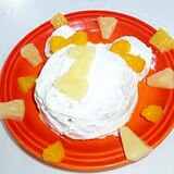 １歳の誕生日に☆レンジで簡単ヨーグルトバナナケーキ